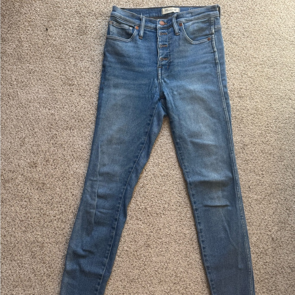 Madewell Medium Blue High-Rise Skinny Jeans (10in)